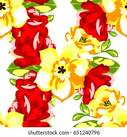 Abstract elegance seamless pattern with floral background