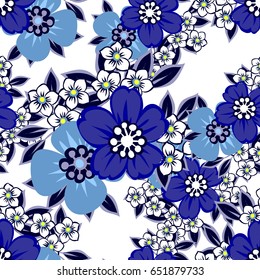 Abstract elegance seamless pattern with floral background