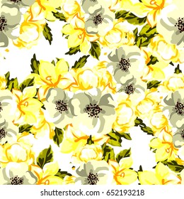 Abstract elegance seamless pattern with floral background