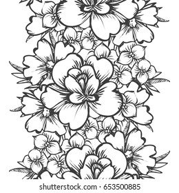 Abstract elegance seamless pattern with floral background