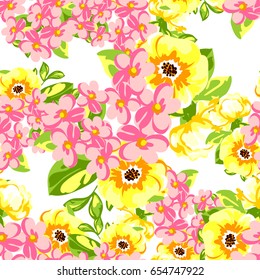 Abstract elegance seamless pattern with floral background