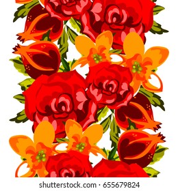 Abstract elegance seamless pattern with floral background