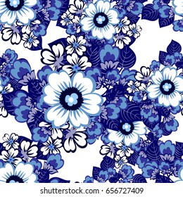 Abstract elegance seamless pattern with floral background
