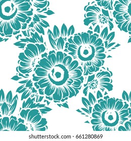 Abstract elegance seamless pattern with floral background