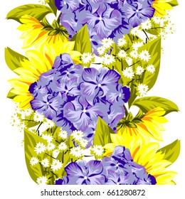 Abstract elegance seamless pattern with floral background