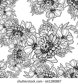 Abstract elegance seamless pattern with floral background