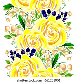 Abstract elegance seamless pattern with floral background