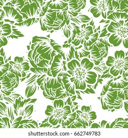 Abstract elegance seamless pattern with floral background