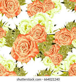 Abstract elegance seamless pattern with floral background