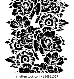 Abstract elegance seamless pattern with floral background