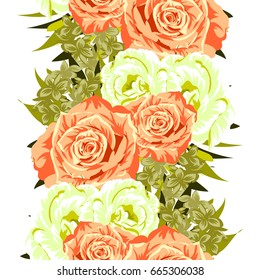 Abstract elegance seamless pattern with floral background