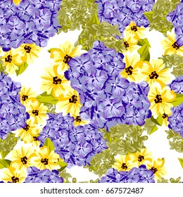 Abstract elegance seamless pattern with floral background
