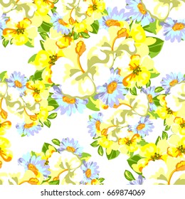Abstract elegance seamless pattern with floral background