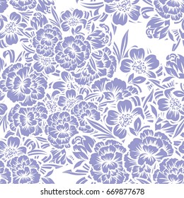 Abstract elegance seamless pattern with floral background