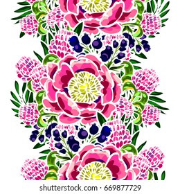 Abstract elegance seamless pattern with floral background
