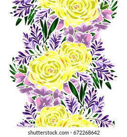 Abstract elegance seamless pattern with floral background