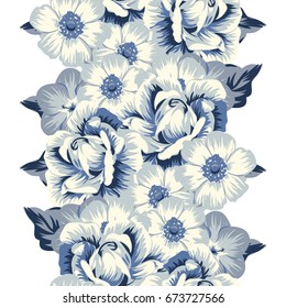 Abstract elegance seamless pattern with floral background