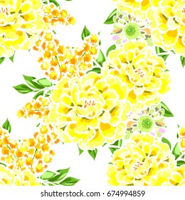 Abstract elegance seamless pattern with floral background
