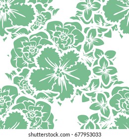 Abstract elegance seamless pattern with floral background