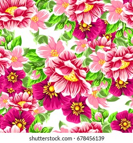 Abstract elegance seamless pattern with floral background