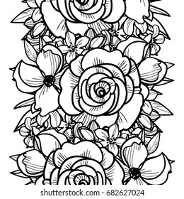 Abstract elegance seamless pattern with floral background