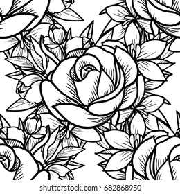 Abstract elegance seamless pattern with floral background