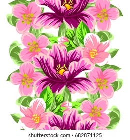 Abstract elegance seamless pattern with floral background