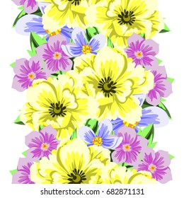 Abstract elegance seamless pattern with floral background