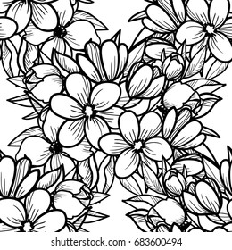 Abstract elegance seamless pattern with floral background