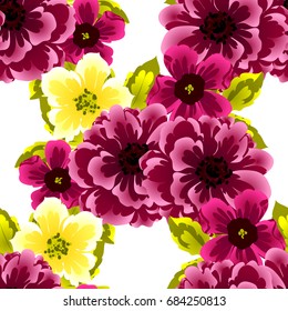 Abstract elegance seamless pattern with floral background