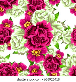 Abstract elegance seamless pattern with floral background