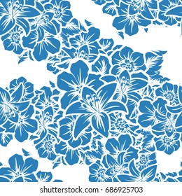 Abstract elegance seamless pattern with floral background