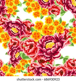 Abstract elegance seamless pattern with floral background