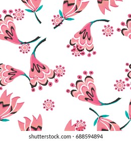Abstract elegance seamless pattern with floral background
