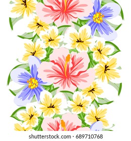 Abstract elegance seamless pattern with floral background