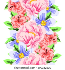 Abstract elegance seamless pattern with floral background