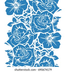 Abstract elegance seamless pattern with floral background