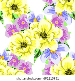 Abstract elegance seamless pattern with floral background