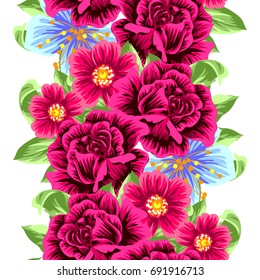 Abstract elegance seamless pattern with floral background
