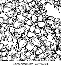 Abstract elegance seamless pattern with floral background