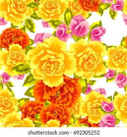 Abstract elegance seamless pattern with floral background