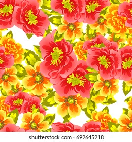 Elegancia abstracta sin problemas con fondo floral
