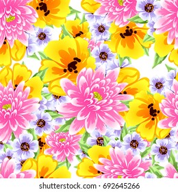 Abstract elegance seamless pattern with floral background