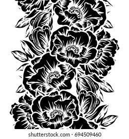 Abstract elegance seamless pattern with floral background