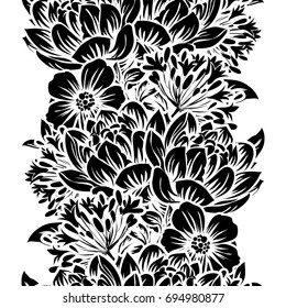 Abstract elegance seamless pattern with floral background