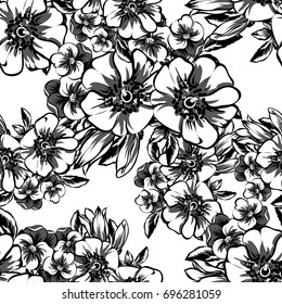 Abstract elegance seamless pattern with floral background