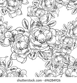 Abstract elegance seamless pattern with floral background