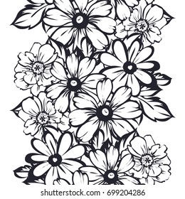 Abstract elegance seamless pattern with floral background