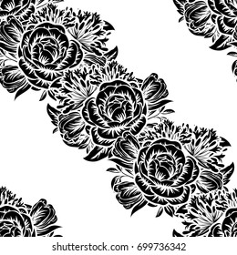 Abstract elegance seamless pattern with floral background