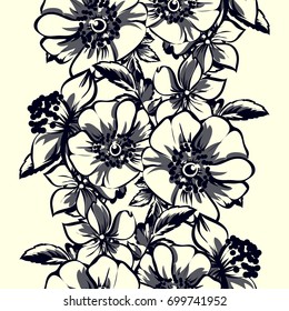 Abstract elegance seamless pattern with floral background